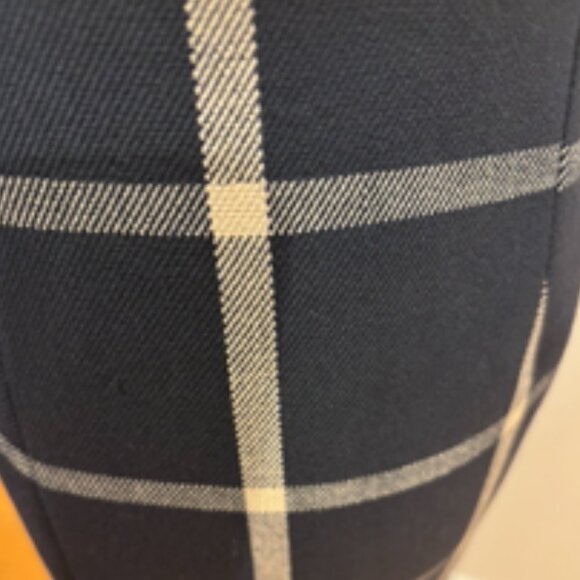 Hobbs Dark Blue & Beige Check Pencil Skirt - Picture 8 of 9